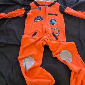 Cat & Jack Cozy Orange and Silver Pajama Set